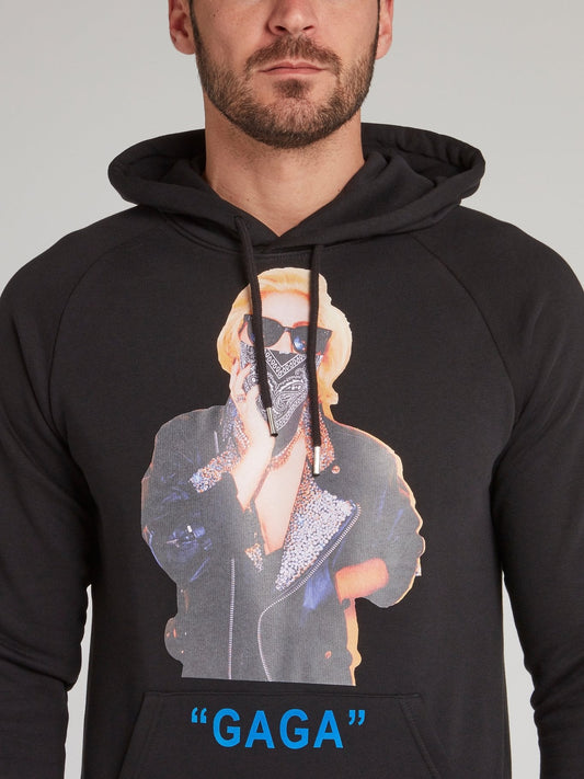 Lady Gaga Black Drawstring Hoodie