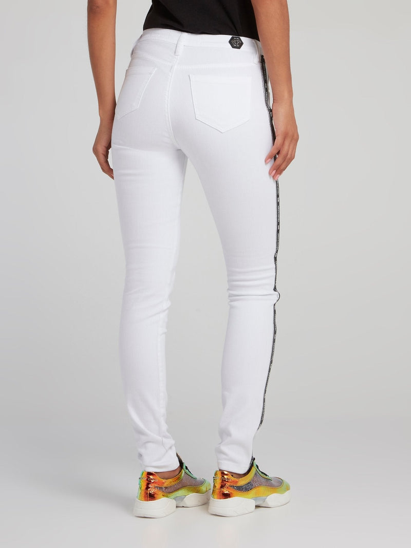 PP1978 White Distressed Jeggings