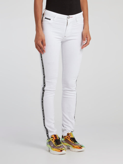 PP1978 White Distressed Jeggings