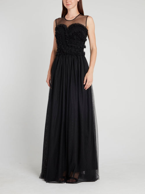 Black Tulle Maxi dress