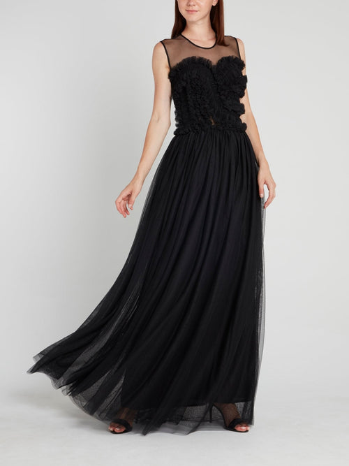 Black Tulle Maxi dress