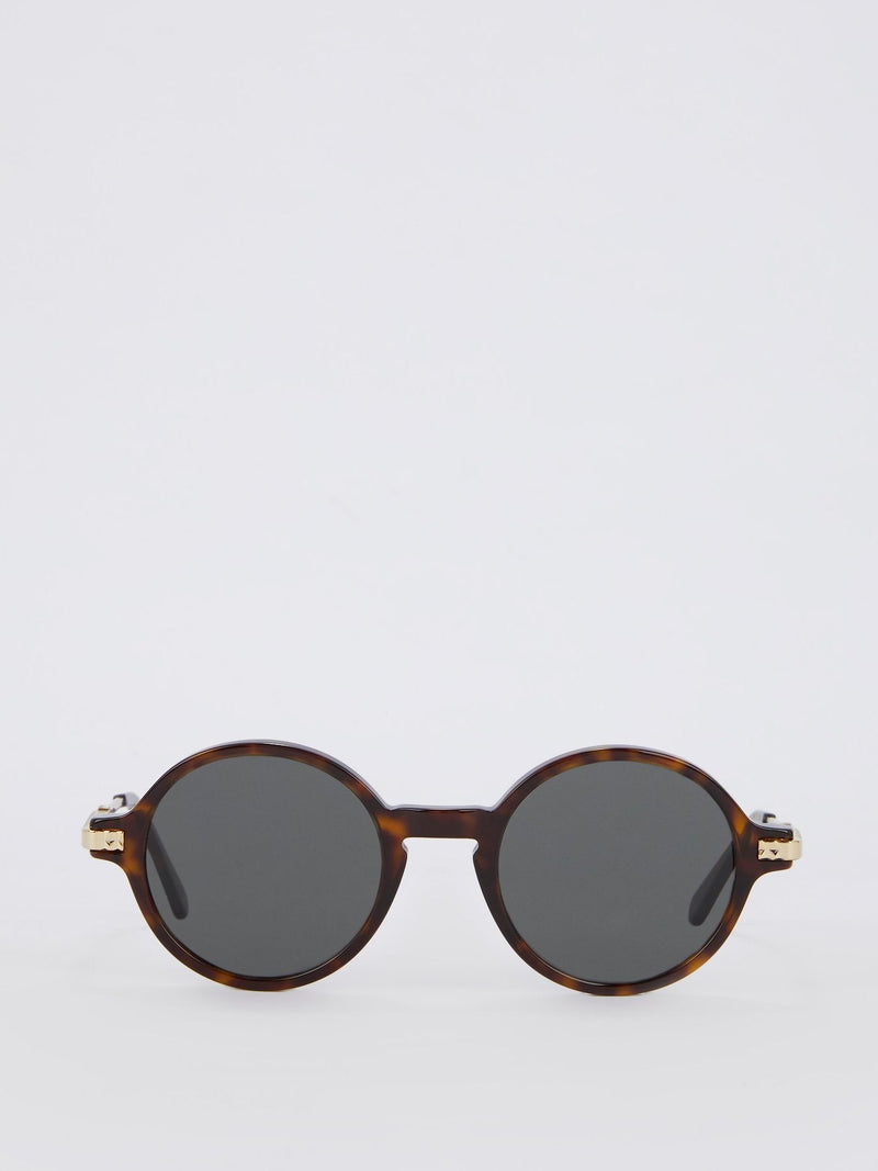 Jeibi Tortoiseshell Round Sunglasses