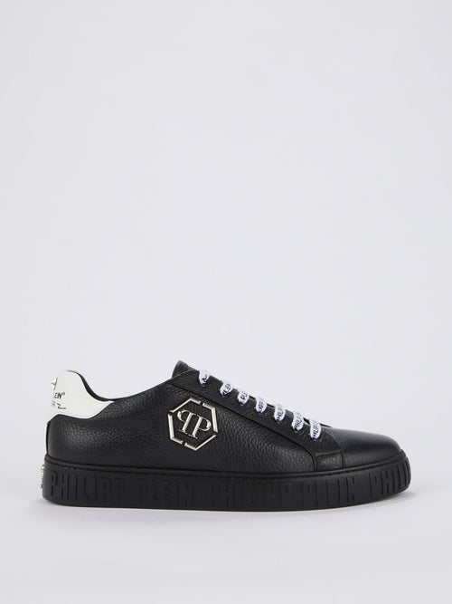 Black Logo Sole Sneakers