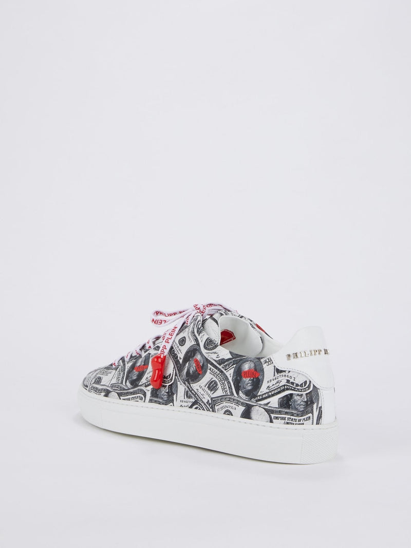 Dollar Skull Logo Lace Sneakers