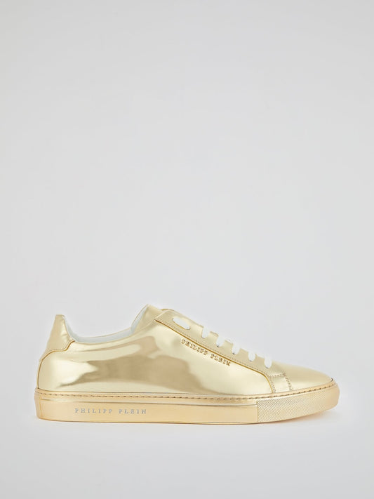 Gold Statement Low Top Sneakers