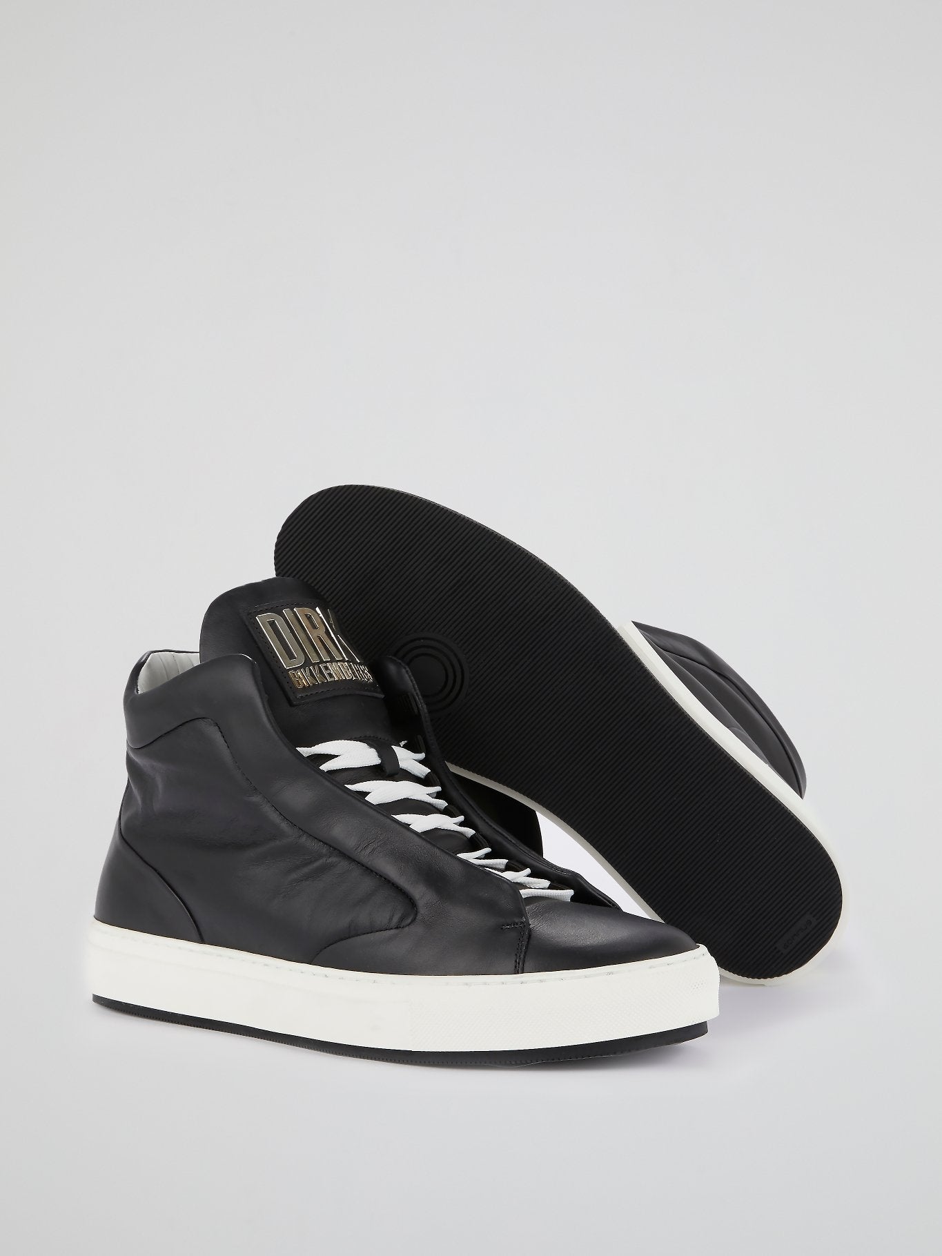 Black Logo Flap Sneakers