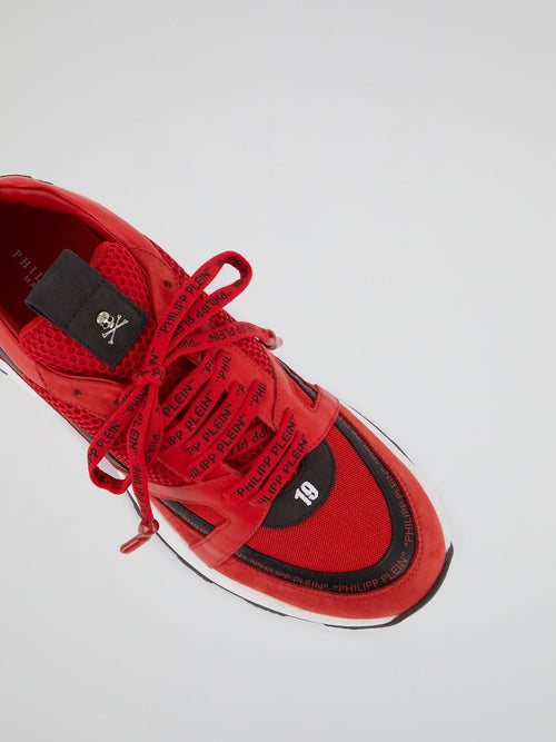 Red Logo Trim Trainers