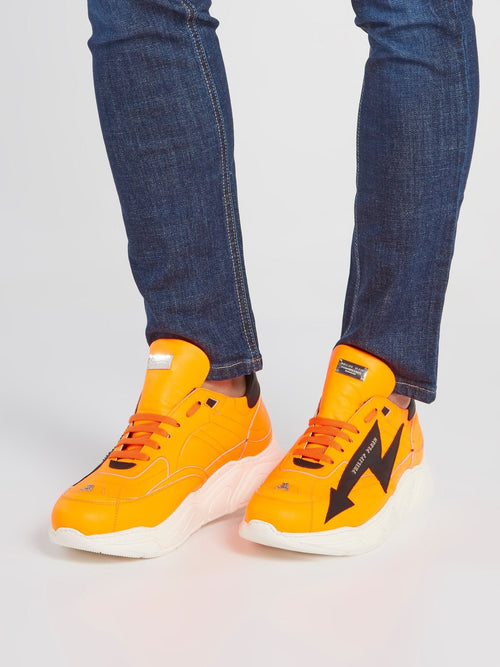 Orange Logo Thunder Trainers