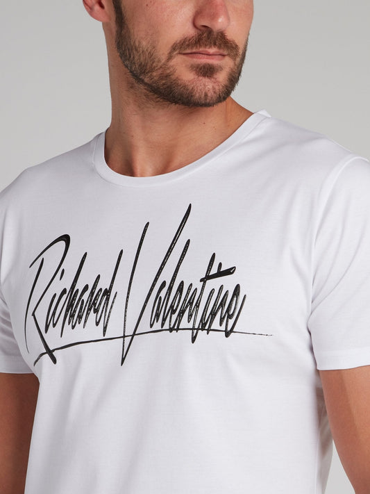 Axel White Signature Logo T-Shirt