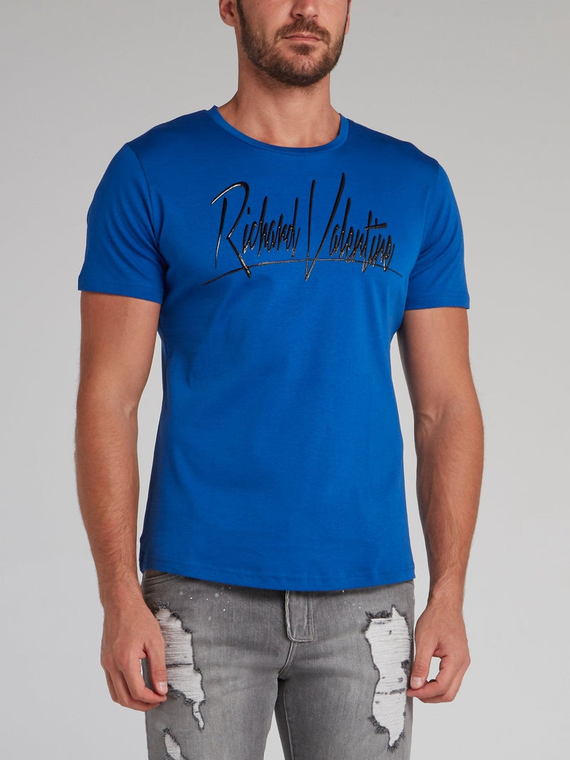 Axel Blue Signature Logo T-Shirt