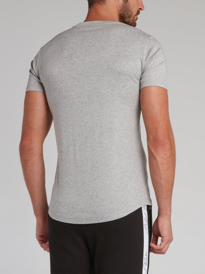 Stonebridge Grey Appliquéd Crewneck T-Shirt