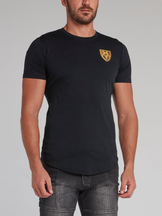 Stonebridge Black Appliquéd Crewneck T-Shirt