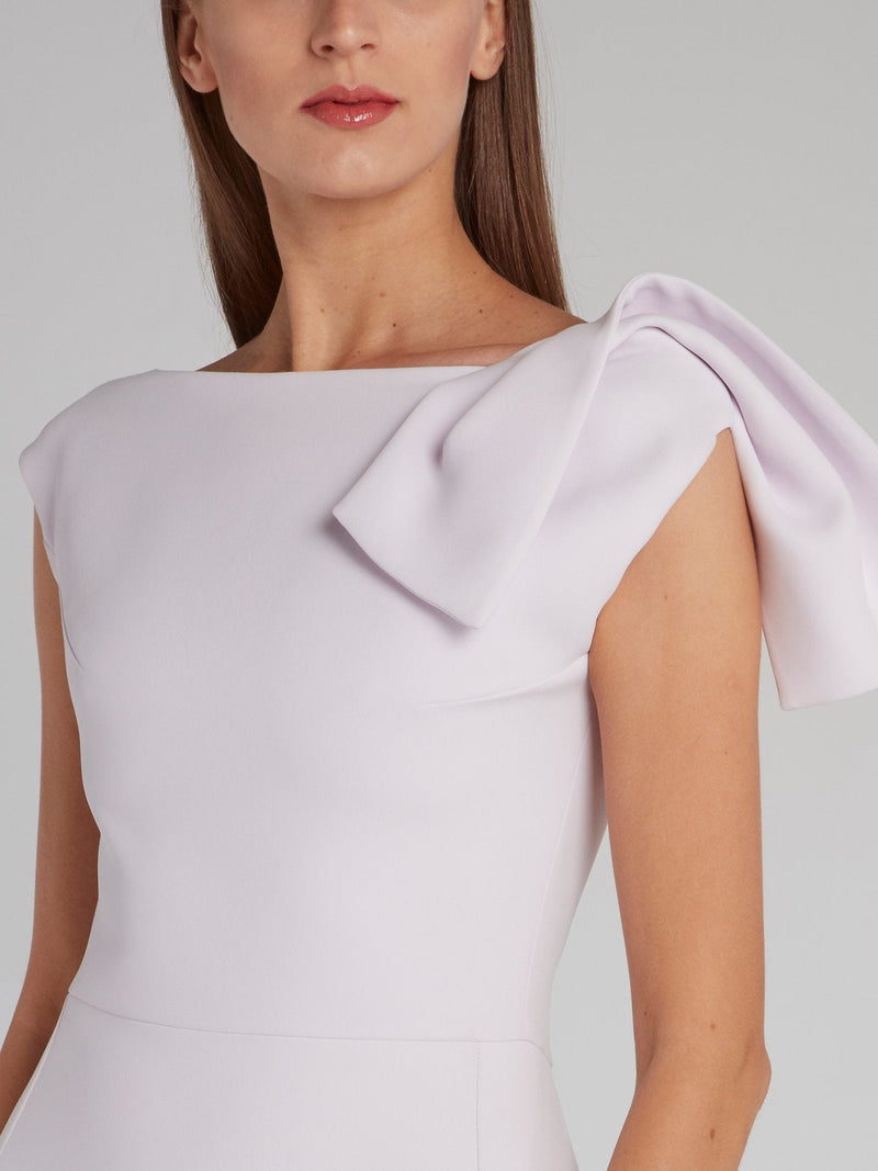 Lilac Riveting Crepe Dress