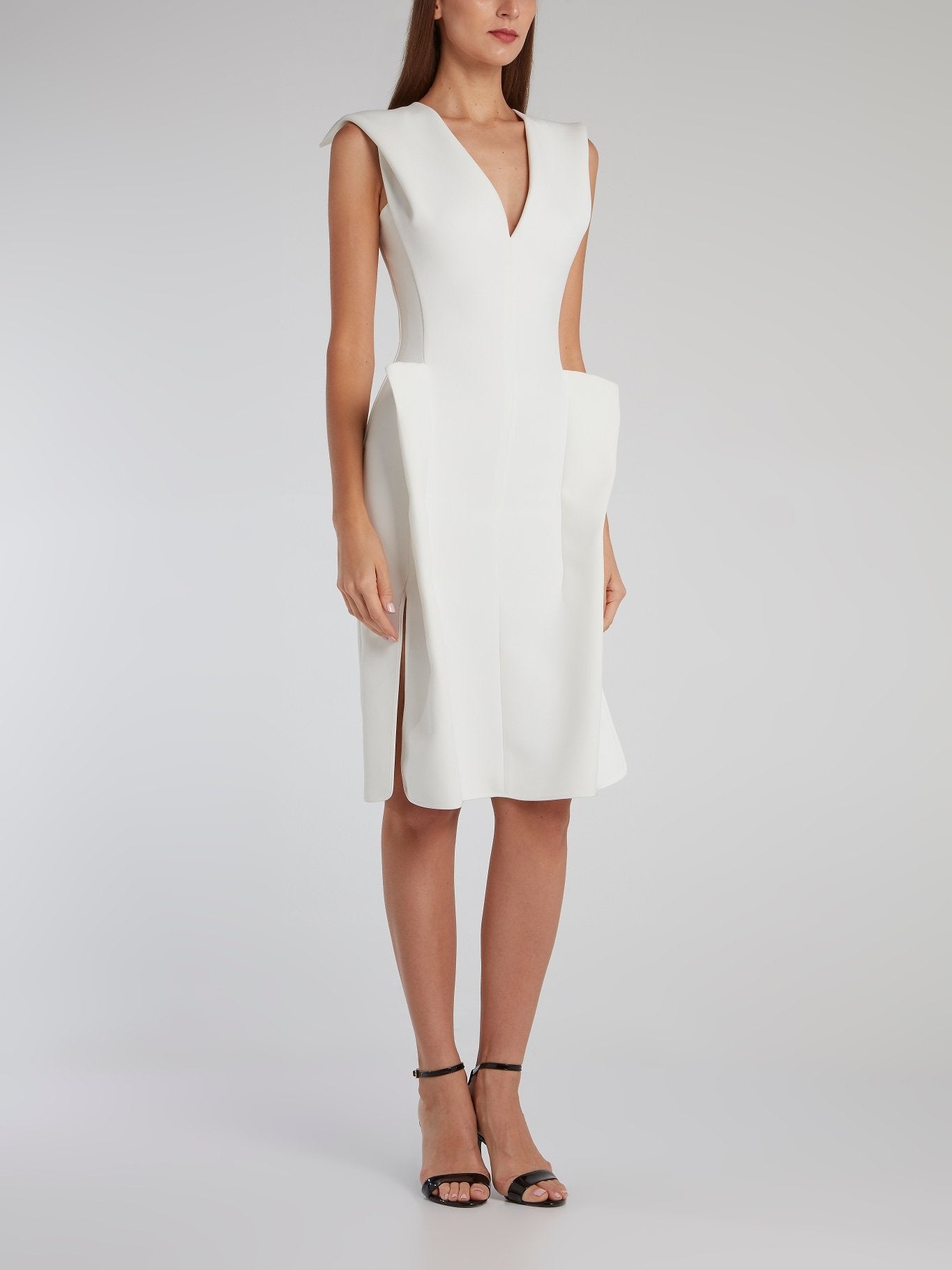 White Diamond Cut Cocktail Dress