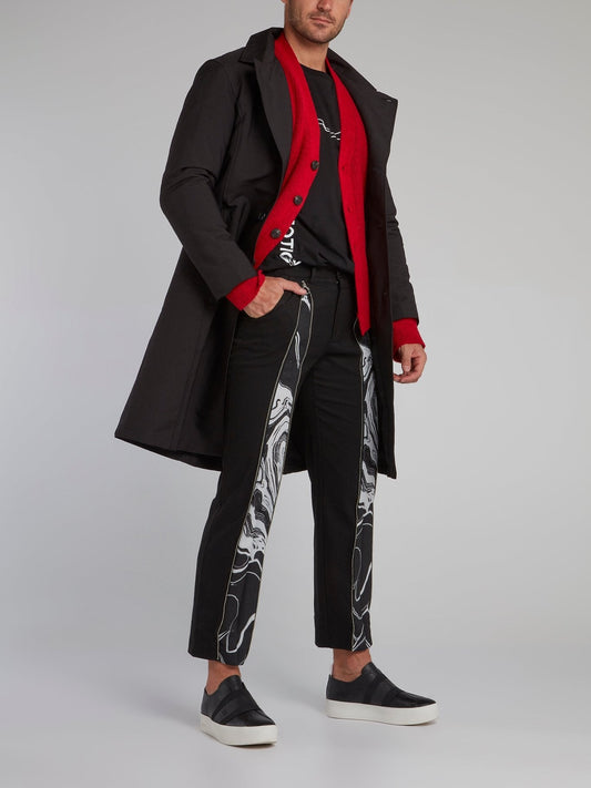 Black Belted Robe Coat