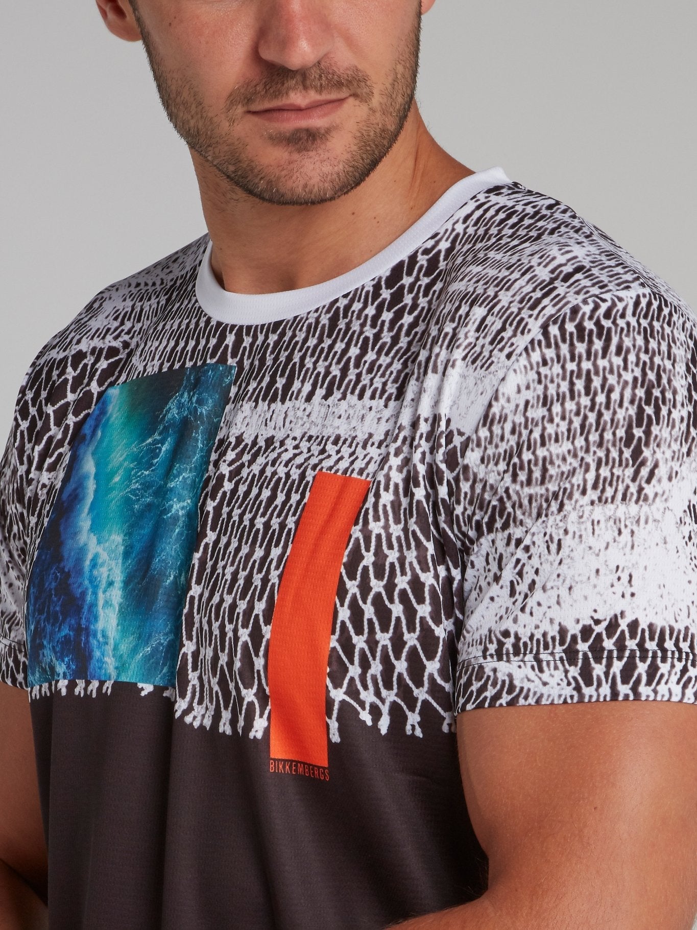 Abstract Print Crewneck T-Shirt