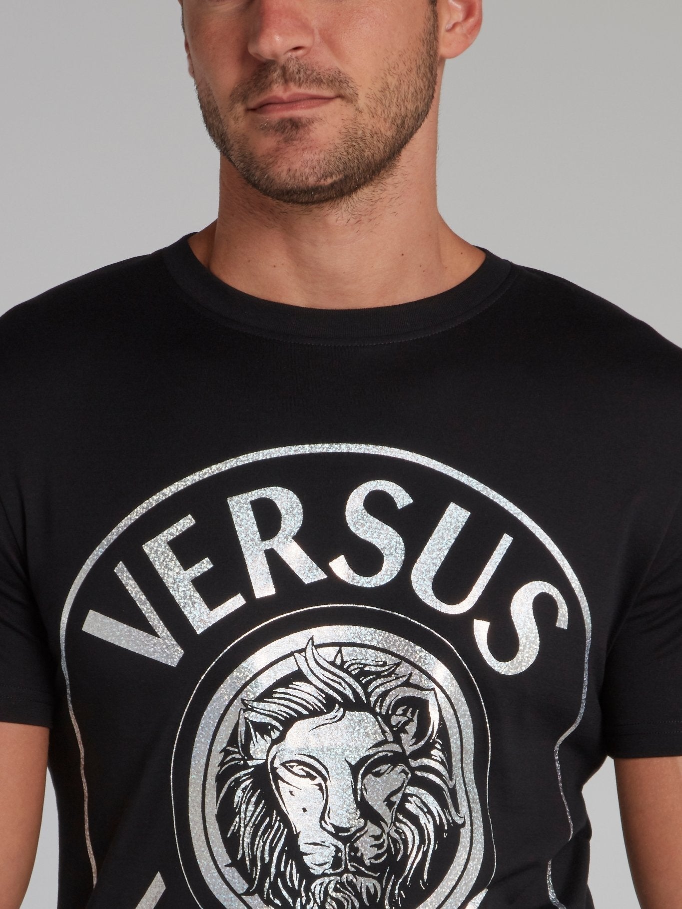 Black Glossy Print Logo T-Shirt