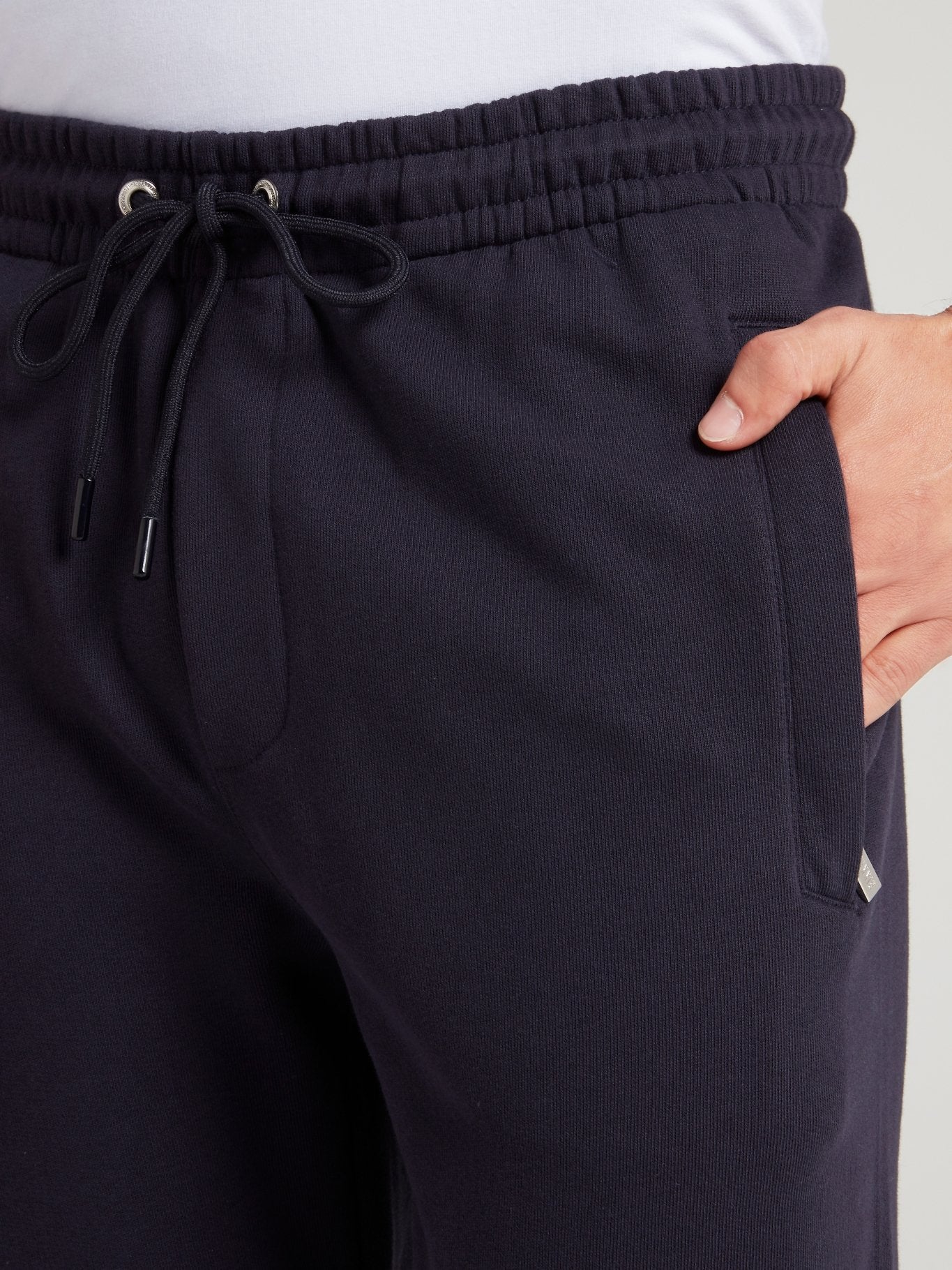 Navy Rear Logo Fleece Pants