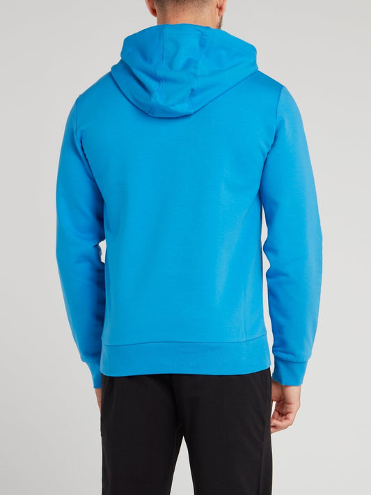 Blue Chevron Graphic Hoodie Sweatshirt