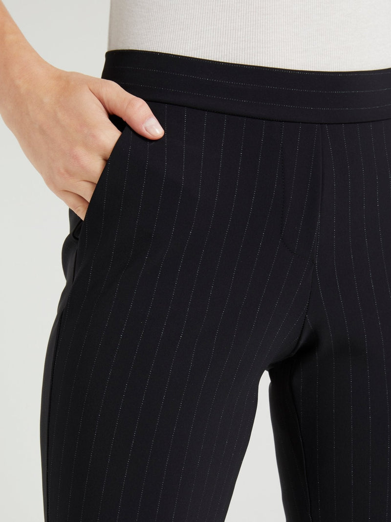 Petronilla Navy Lurex Pinstripe Pants