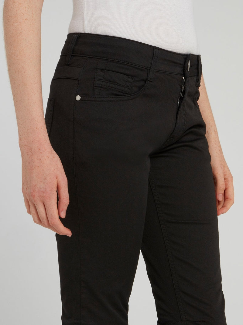 Black Skinny Cropped Trousers