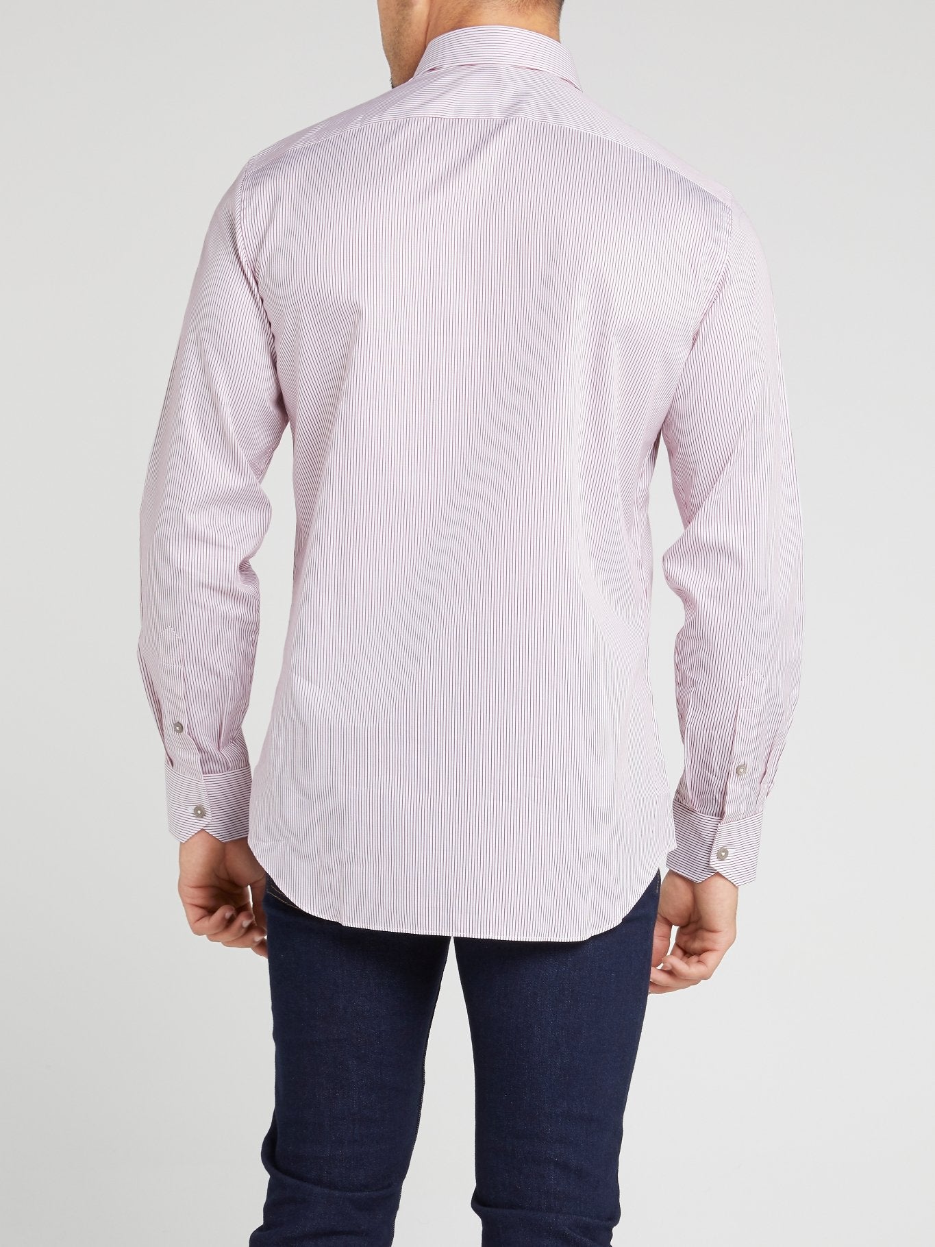 Purple Pinstripe Long Sleeve Shirt