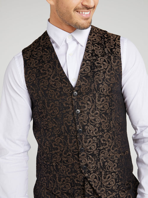 Snake Print Waistcoat