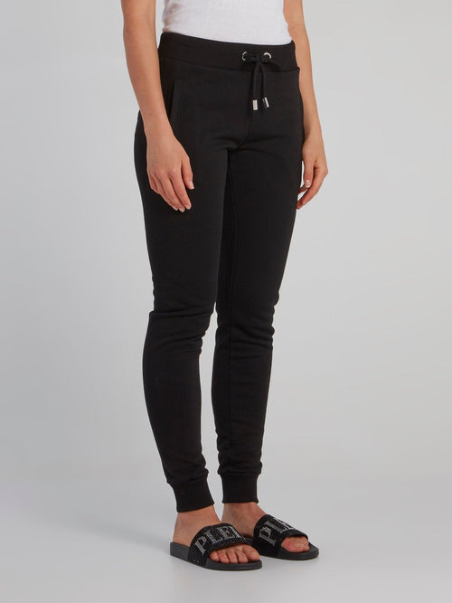 Black Embellished Skull Jogging Trousers