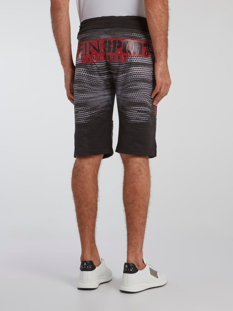 Drawstring Printed Active Shorts