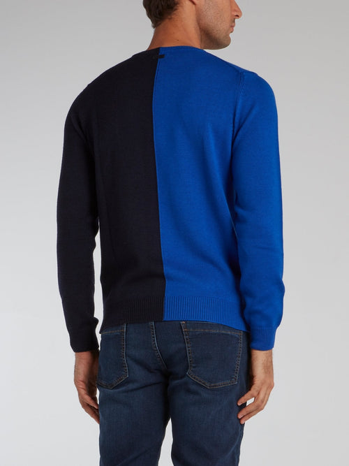 Two Tone Crewneck Sweater