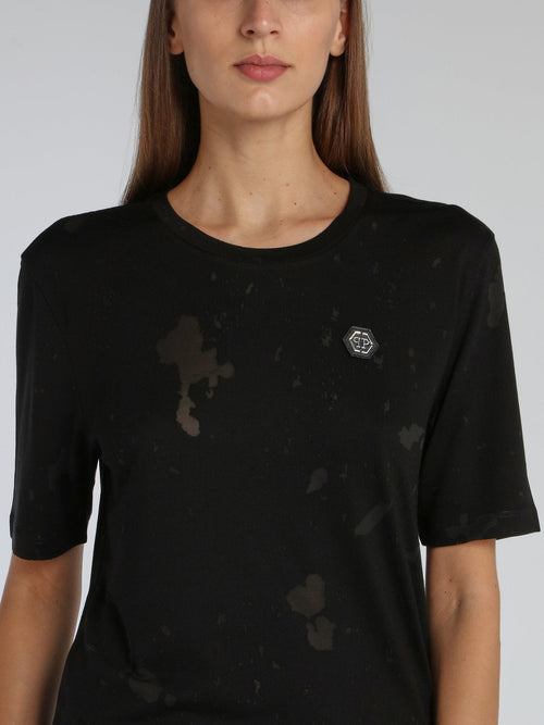 Black Rear Skull Oversized T-Shirt