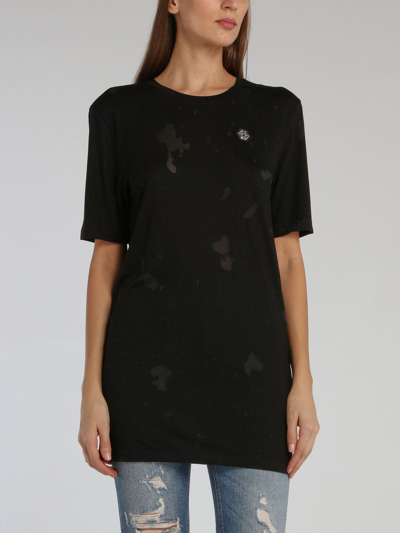 Black Rear Skull Oversized T-Shirt