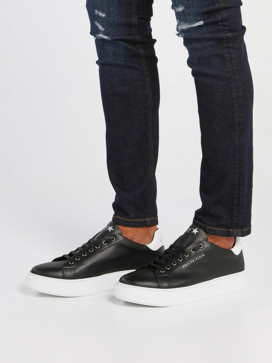 Black Contrast Low Top Sneakers