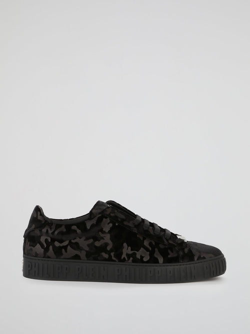 Black Camo Low Top Sneakers