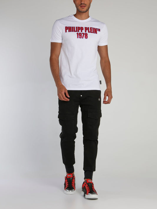 PP1978 White Studded Logo T-Shirt