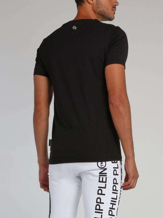 Rock PP Black Studded Logo T-Shirt