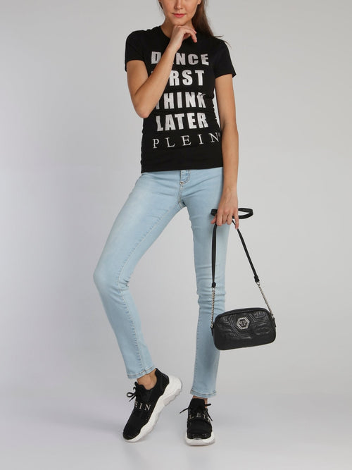 Black Crystal Statement T-Shirt