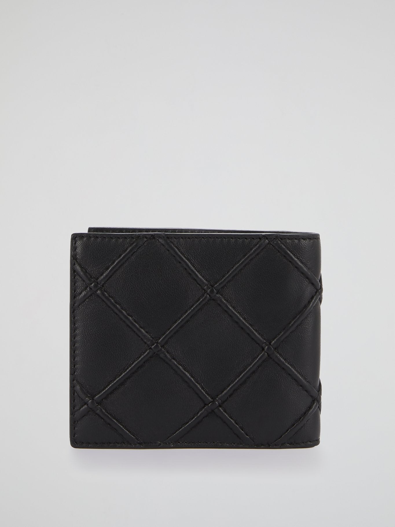 Black Geometric Logo French Wallet