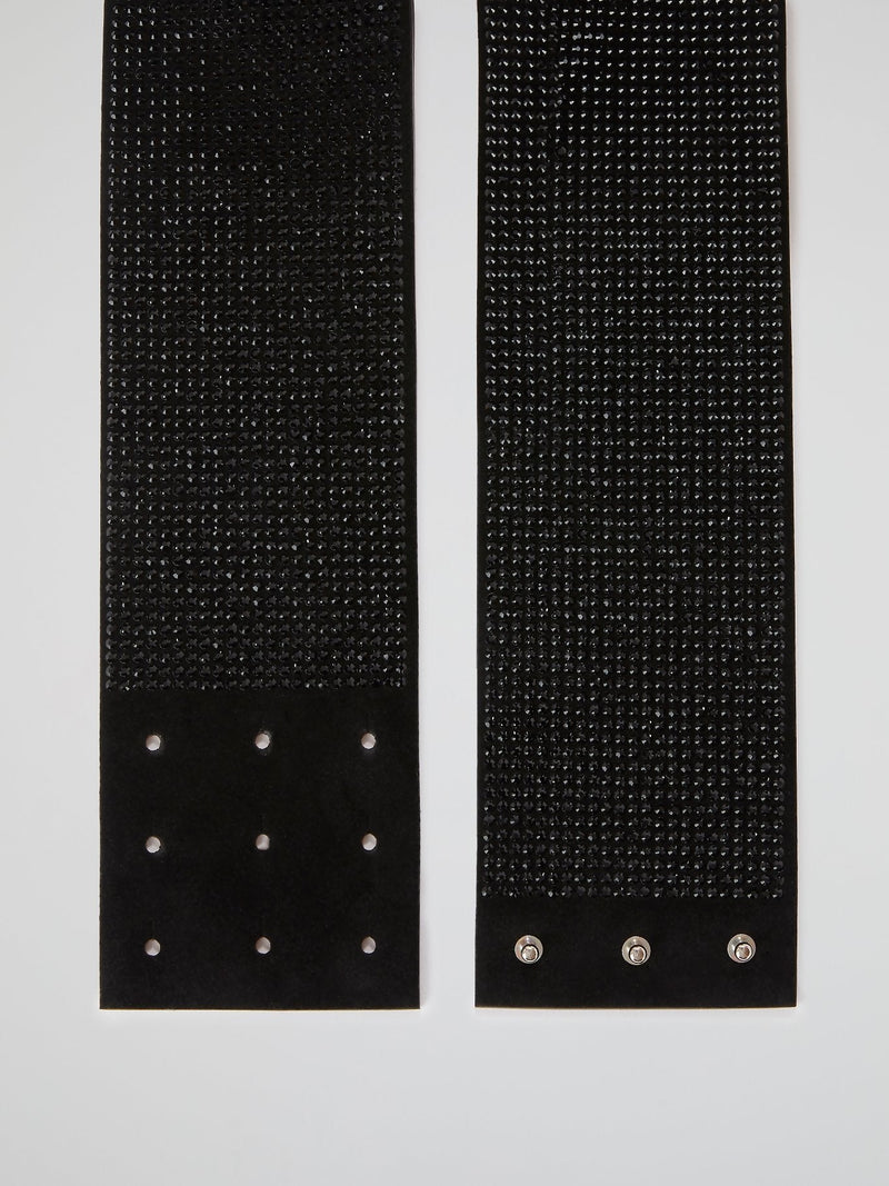 Crystal Plein Black Multi-Stud Belt