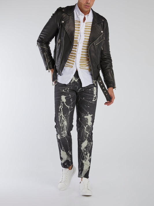 Black Leather Biker Jacket