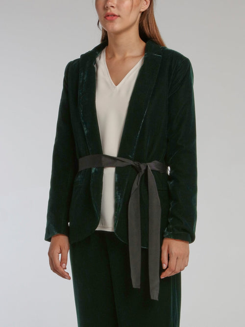 Wilfried Emerald Velvet Jacket