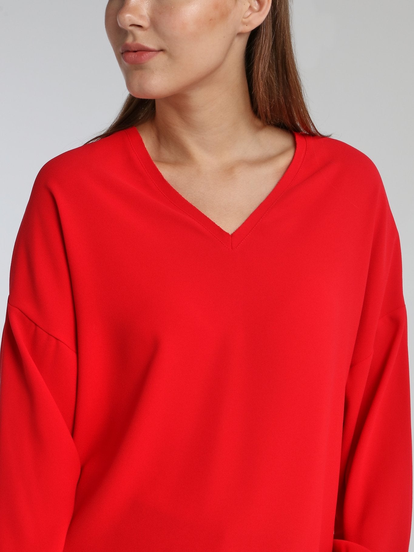 Lido Red Long Sleeve Top