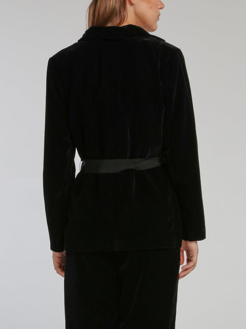 Wilfried Black Velvet Jacket