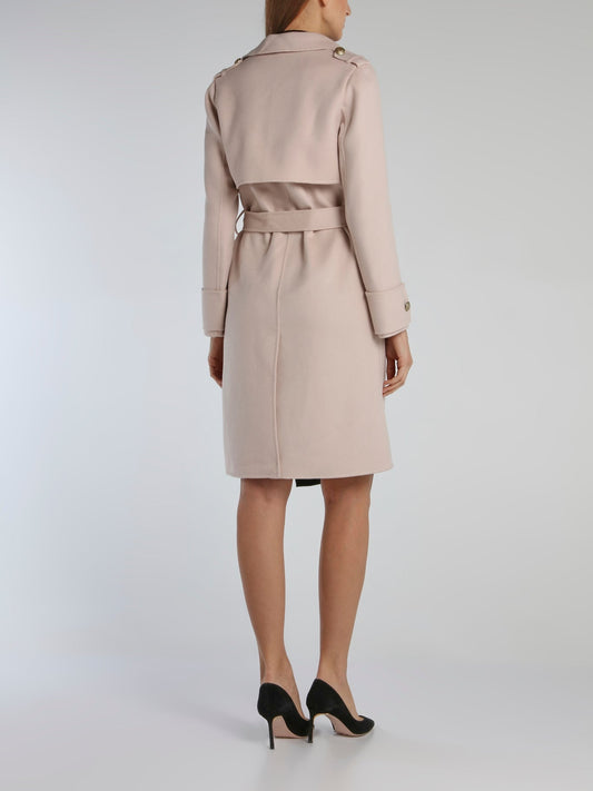 Charly Pink Double-Sided Trench Coat