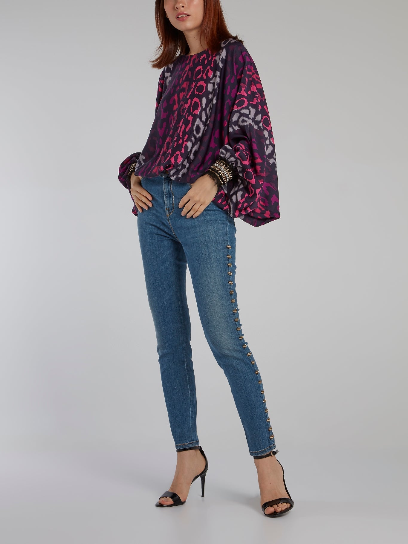 Leopard Print Butterfly Sleeve Top