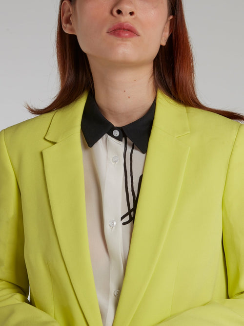 Chartreuse Folding Sleeve Blazer