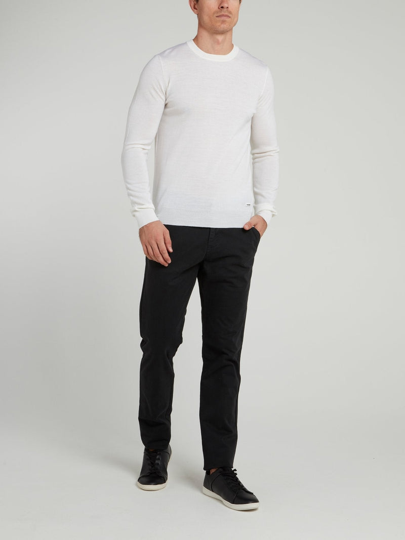 Black Straight Fit Trousers