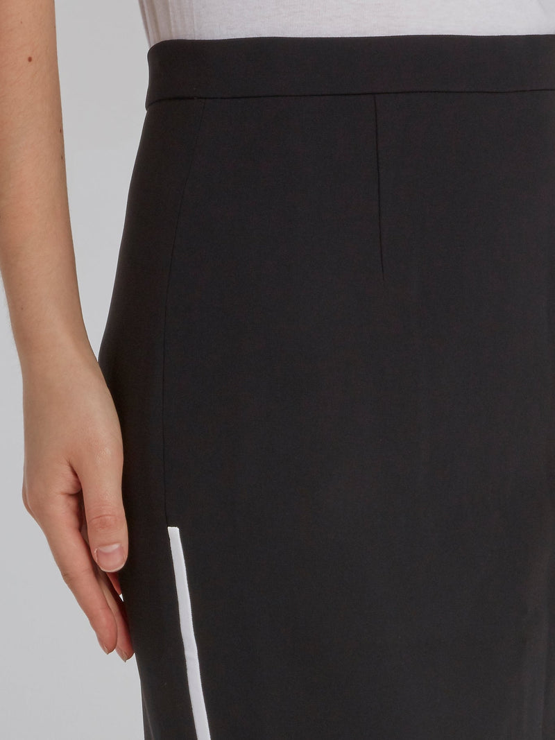 Black High Rise Pencil Skirt