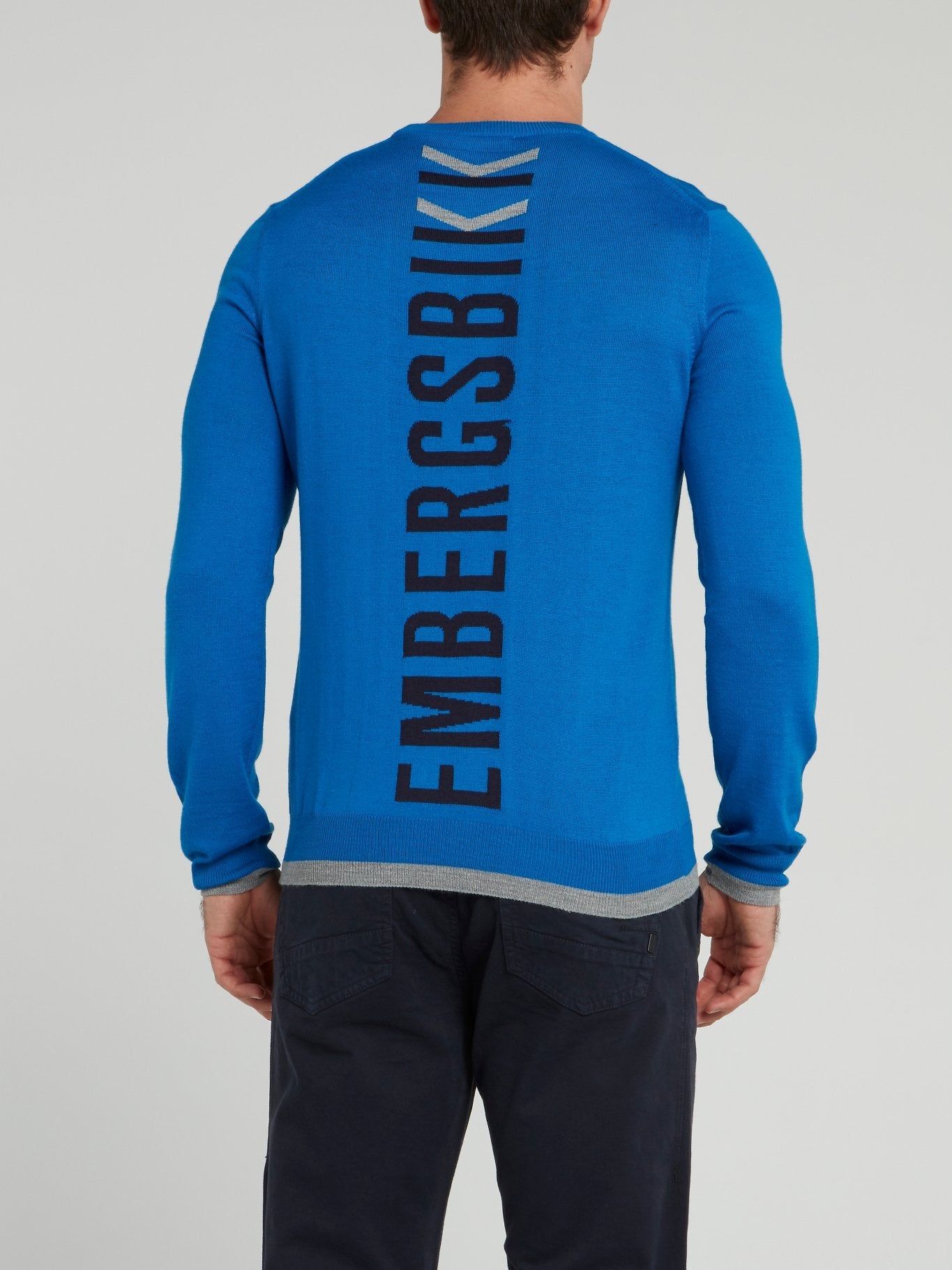 Blue Rear Logo Sweater