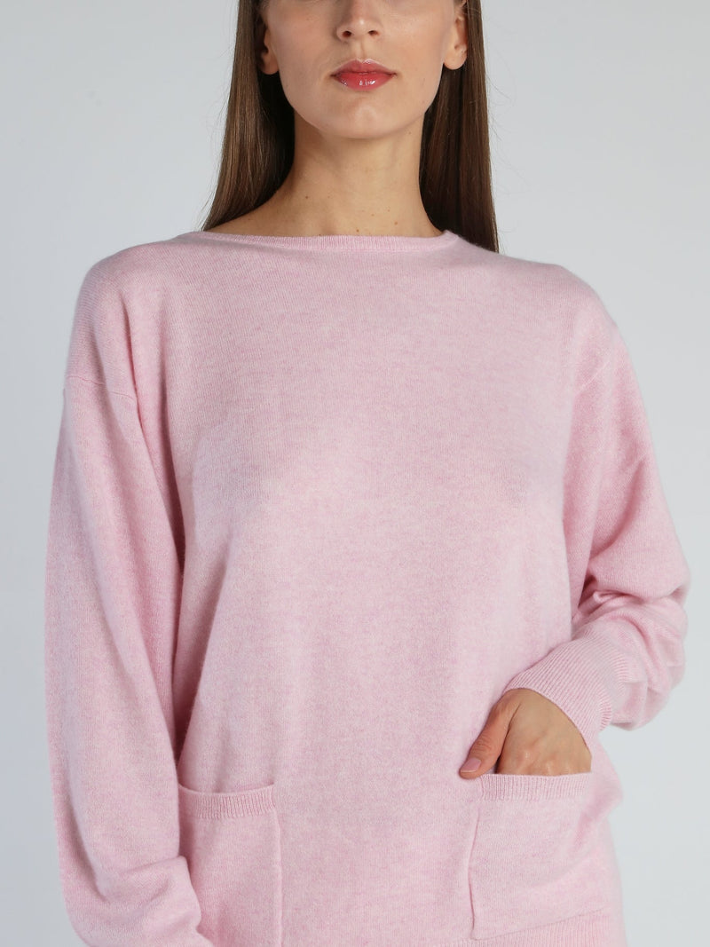 Kelly Pink Ribbed Trim Top